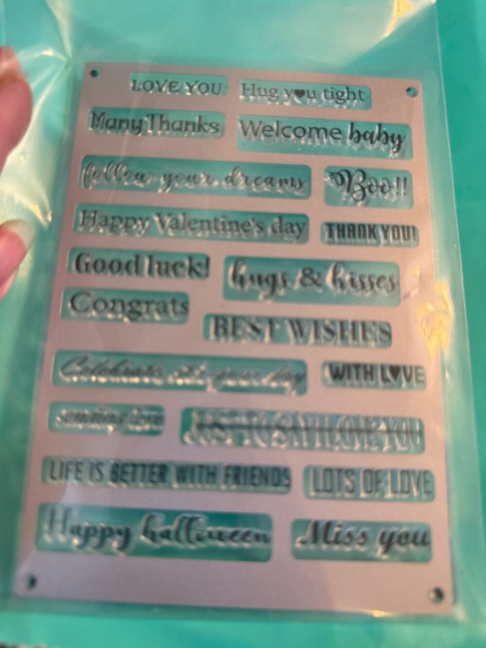 Temu Rubber Stamp & Die Set